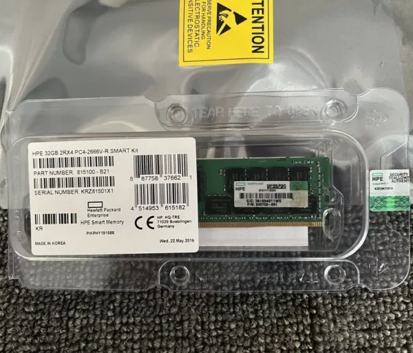 815100-B21 850881-001 840758-091 HPE 32GB DDR4 PC4-2666V GEN10 ECC Server Memory