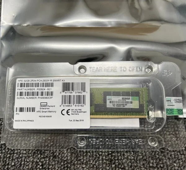 P00924-B21 P03052-091 HPE 2RX4 32GB DDR4 PC4-2933Y RDIMM GEN10 Server RAM Memory